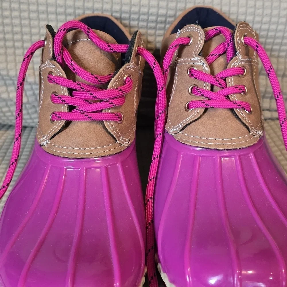 Tommy Hilfiger Pink and Tan Winter Boots